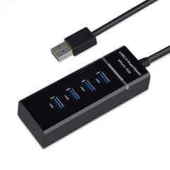 Hub Splitter Adapter Best Quality Super Fast Speed Charging 4 Ports USB 3.0 for (Laptop & PC Black)