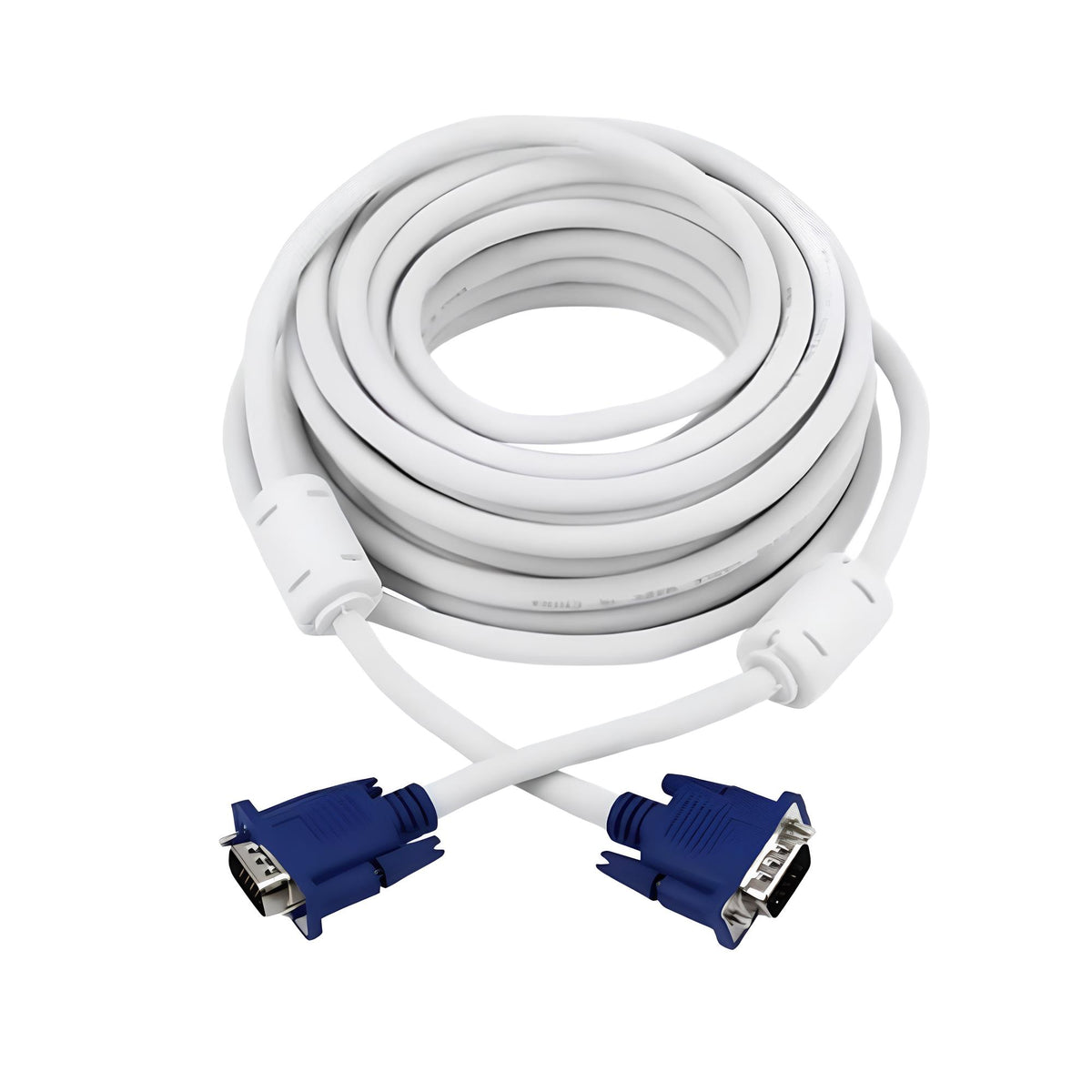 VGA High-Speed Cable 2m Length crystal cable for PC / projector (Male to Male VGA cable White)
