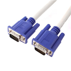 VGA High-Speed Cable 2m Length crystal cable for PC / projector (Male to Male VGA cable White)