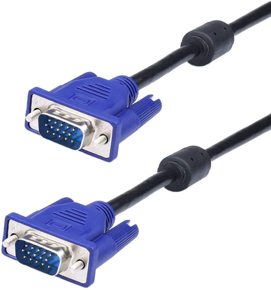 VGA Cable Black High-Speed for LCD Display & Computer 1.5 Meter