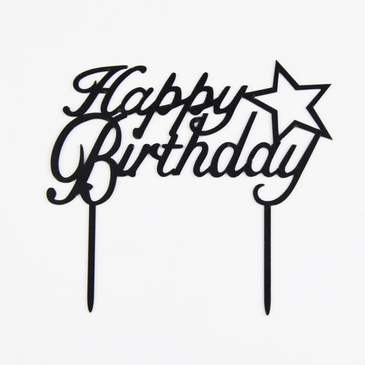 HAPPY BIRTHDAY Acrylic Cake Topper For Celebration