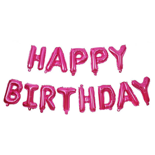 Shining Blue - 13 Pcs Happy Birthday Foil Balloons Set - size 16 inch each Alphabet Letters Shinning Part