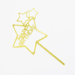 HAPPY BIRTHDAY Acrylic Cake Topper For Celebration