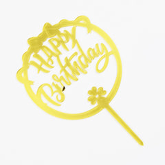 HAPPY BIRTHDAY Acrylic Cake Topper For Celebration