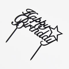HAPPY BIRTHDAY Acrylic Cake Topper For Celebration