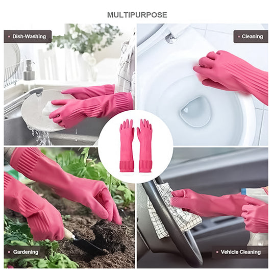 Kitchen Dishwashing Gloves House Cleaning Waterproof Rubber Washing Gloves