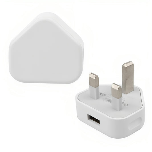 Apple iPhone Charging Adapter For iPhones, 5 Watt UK Pin for iPhone 7,8, Plus & X, X Max, XS, XR & iPhone 11 - White