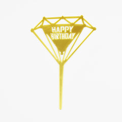 HAPPY BIRTHDAY Acrylic Cake Topper For Celebration