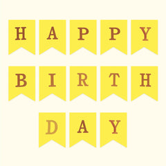 Happy Birthday Banner With Shiny Gold Letters For Birthday Party Boys Girl Baby Shower Decoration Wedding Bunting Garland Banner