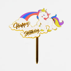 HAPPY BIRTHDAY Acrylic Cake Topper For Celebration