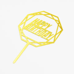 HAPPY BIRTHDAY Acrylic Cake Topper For Celebration