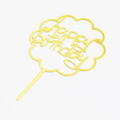 HAPPY BIRTHDAY Acrylic Cake Topper For Celebration