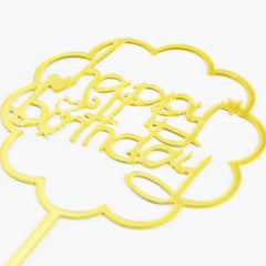 HAPPY BIRTHDAY Acrylic Cake Topper For Celebration