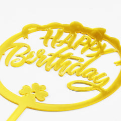 HAPPY BIRTHDAY Acrylic Cake Topper For Celebration