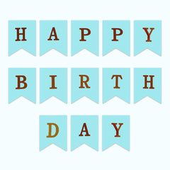 Happy Birthday Banner With Shiny Gold Letters For Birthday Party Boys Girl Baby Shower Decoration Wedding Bunting Garland Banner