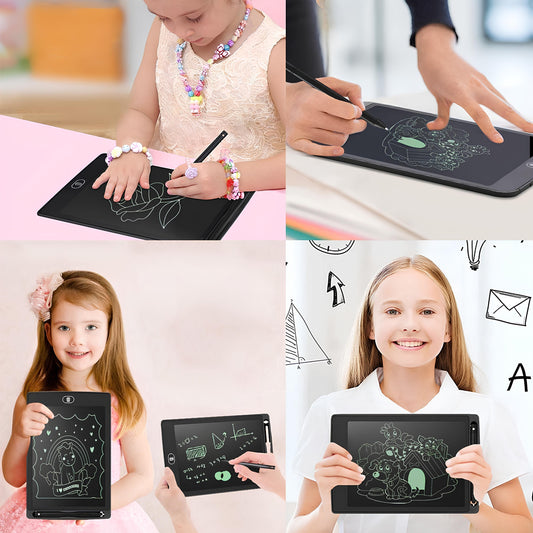 Kids LCD Writing Tablet Electronic Slate in Differnt colors With One Touch Eraser System 8.5" for Drawing