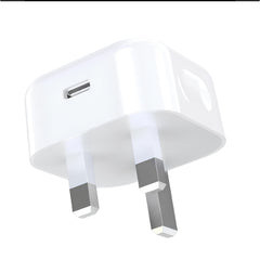 3 Pin Power Adapter 20W USB-C White Folding pins Fast Charger For iPhone