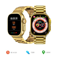 GD9 Ultra Smart Watch Golden Wireless Charging Double Strap 49MM