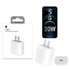 20W Power Adapter USB-C White Fast Charging For iPhone
