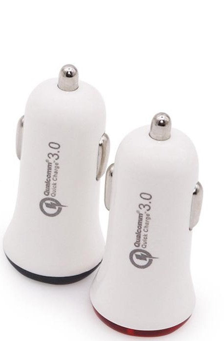 Car Charger 15W 6V/3A Adapter Mini Universal (Quick Charge White)