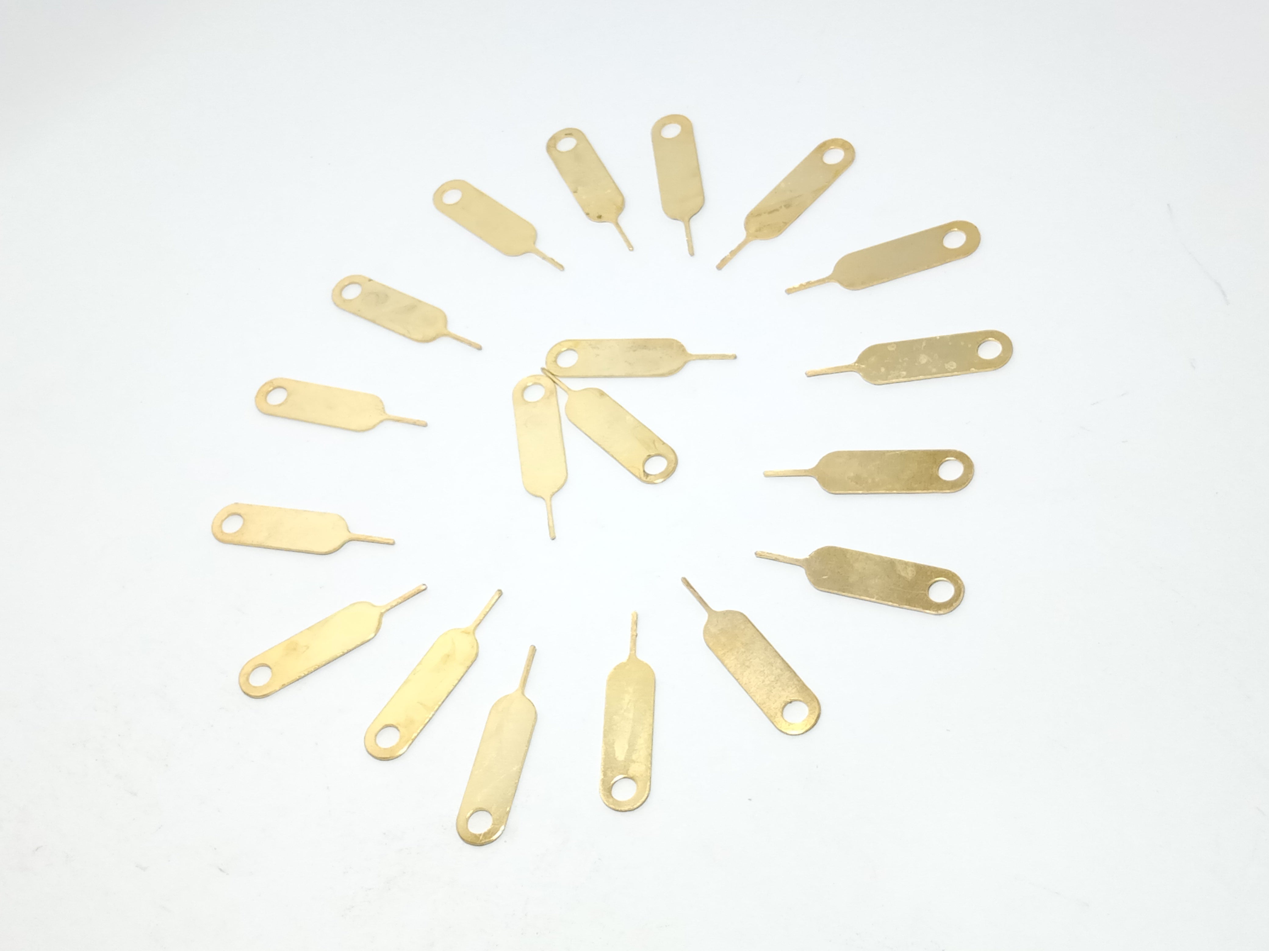 Pack of 10 Sim Ejector Pin Reset Pin Sim Remover Tool (Pin For All Mobiles Gold)