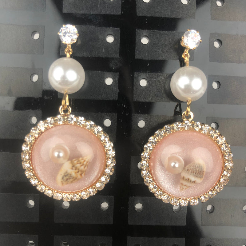 Luxury T-Pink Shellfish Drop Earring