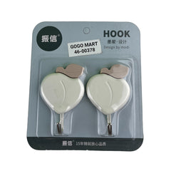 Hook apple shape 2 Pcs Multi- Sticky Kitchen Hooks washroom tiles Key Chain stand gift