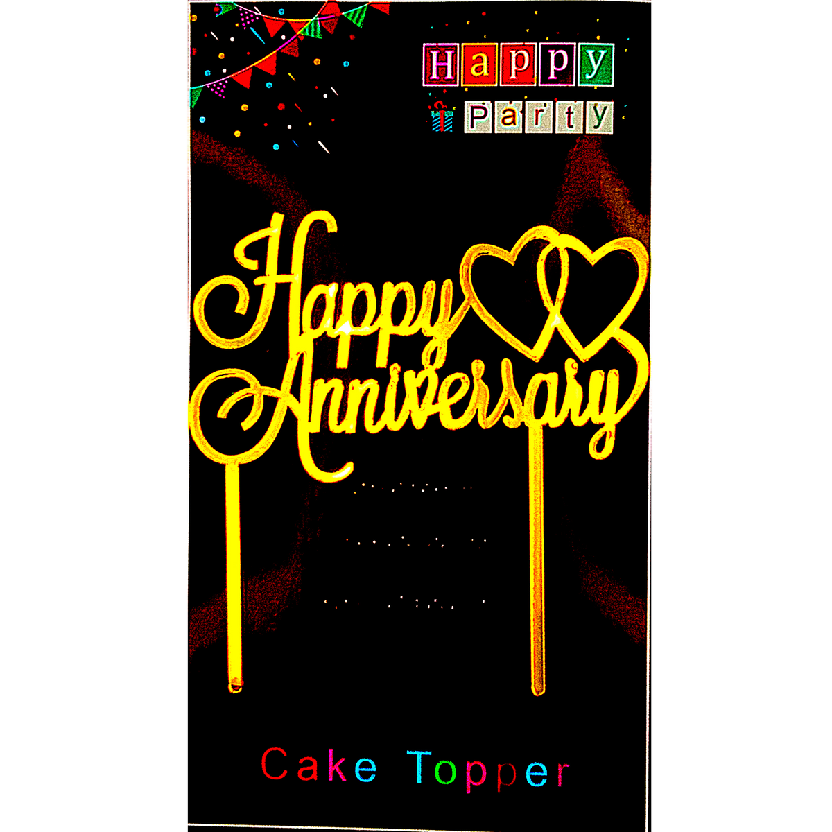 HAPPY Anniverssay Acrylic Cake Topper For Celebration