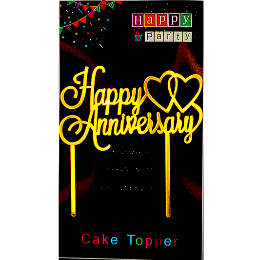 HAPPY Anniverssay Acrylic Cake Topper For Celebration