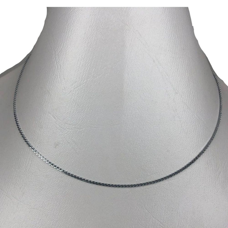 Silver Unisex Simple Design Round Chain Necklace