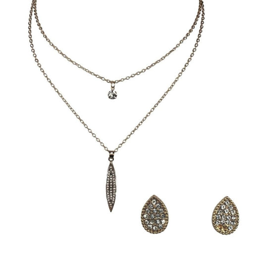 Double Necklace Set With Earring