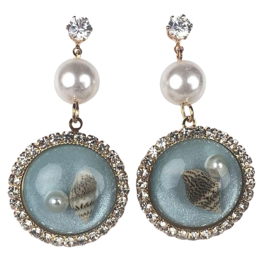 Luxury Sky blue Shellfish Drop Earring