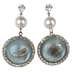 Luxury Sky blue Shellfish Drop Earring