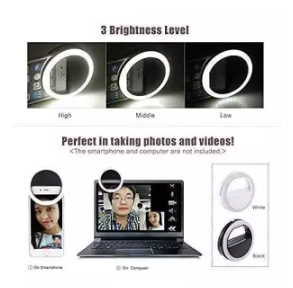 36 Selfie Led Ring Flash Clip Light